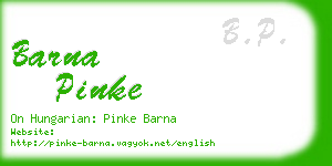 barna pinke business card